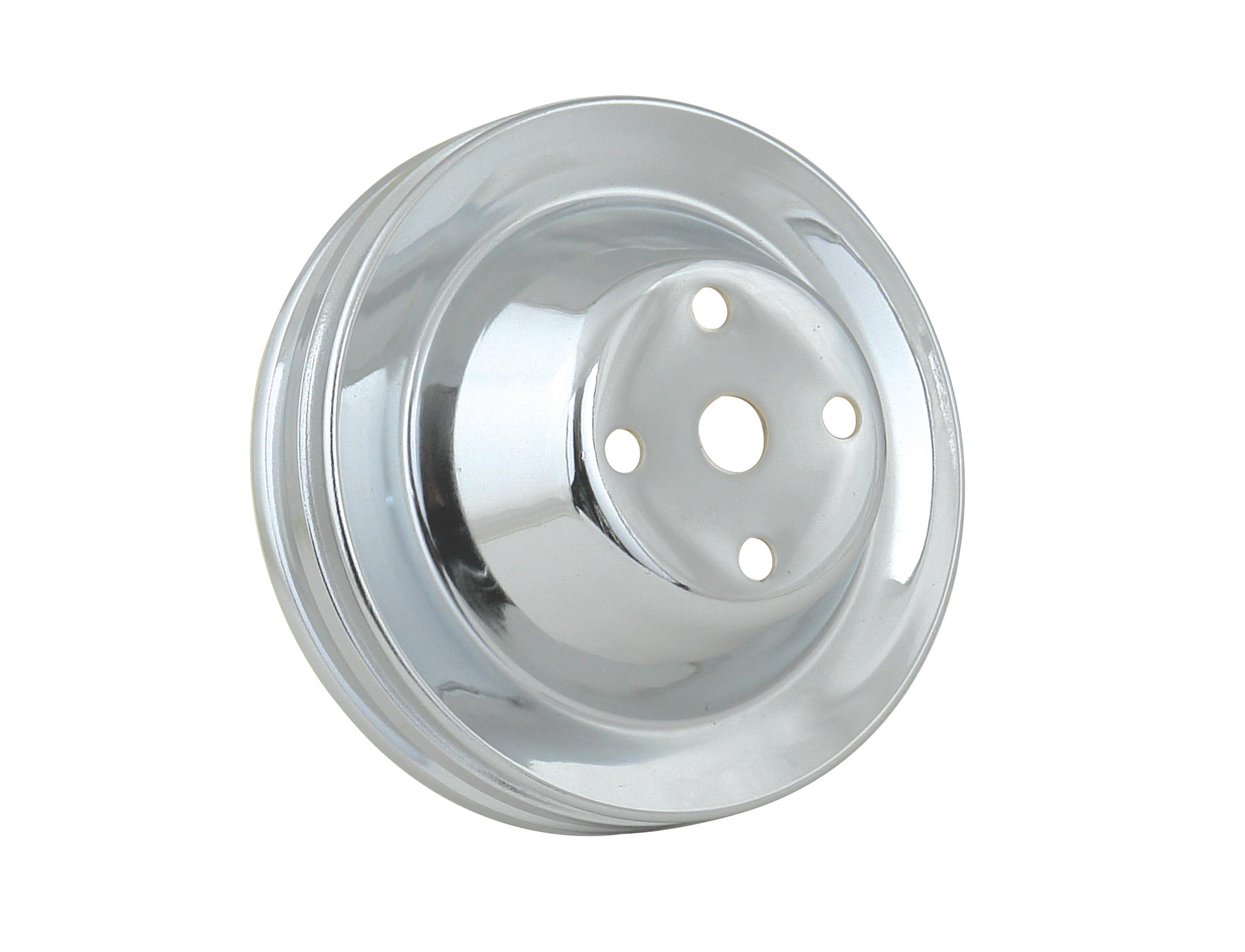 Mr. Gasket Water Pump Pulley - Chrome - Double Groove.  - 4975