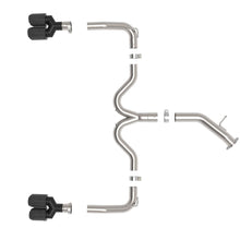 AFE Takeda 3 IN to 2-1/2 IN 304 Stainless Steel Axle-Back Exhaust Carbon Fiber Tip (2022-2024 Forte GT) - 49-37039-C