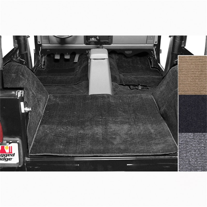 Rugged Ridge Deluxe Carpet Kit Black; 76-95 Jeep Cj/Wrangler Yj - 13690.01