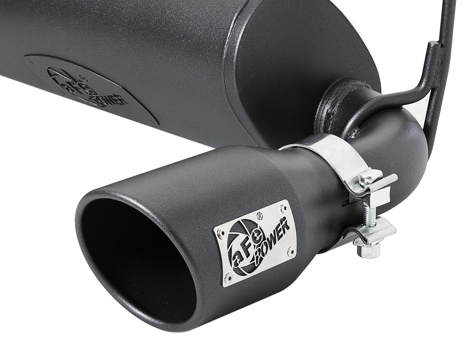 AFE Rebel Series Cat-Back Exhaust System w/ Black Tip (2018-2021 Wrangler) - 49-48096-B