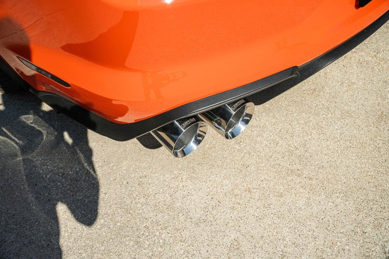 Corsa 20-22 Ford Mustang GT500 3.0in Dual Rear Exit Catback w/ Twin 5.0in Pol. Straight Cut Pro Tip