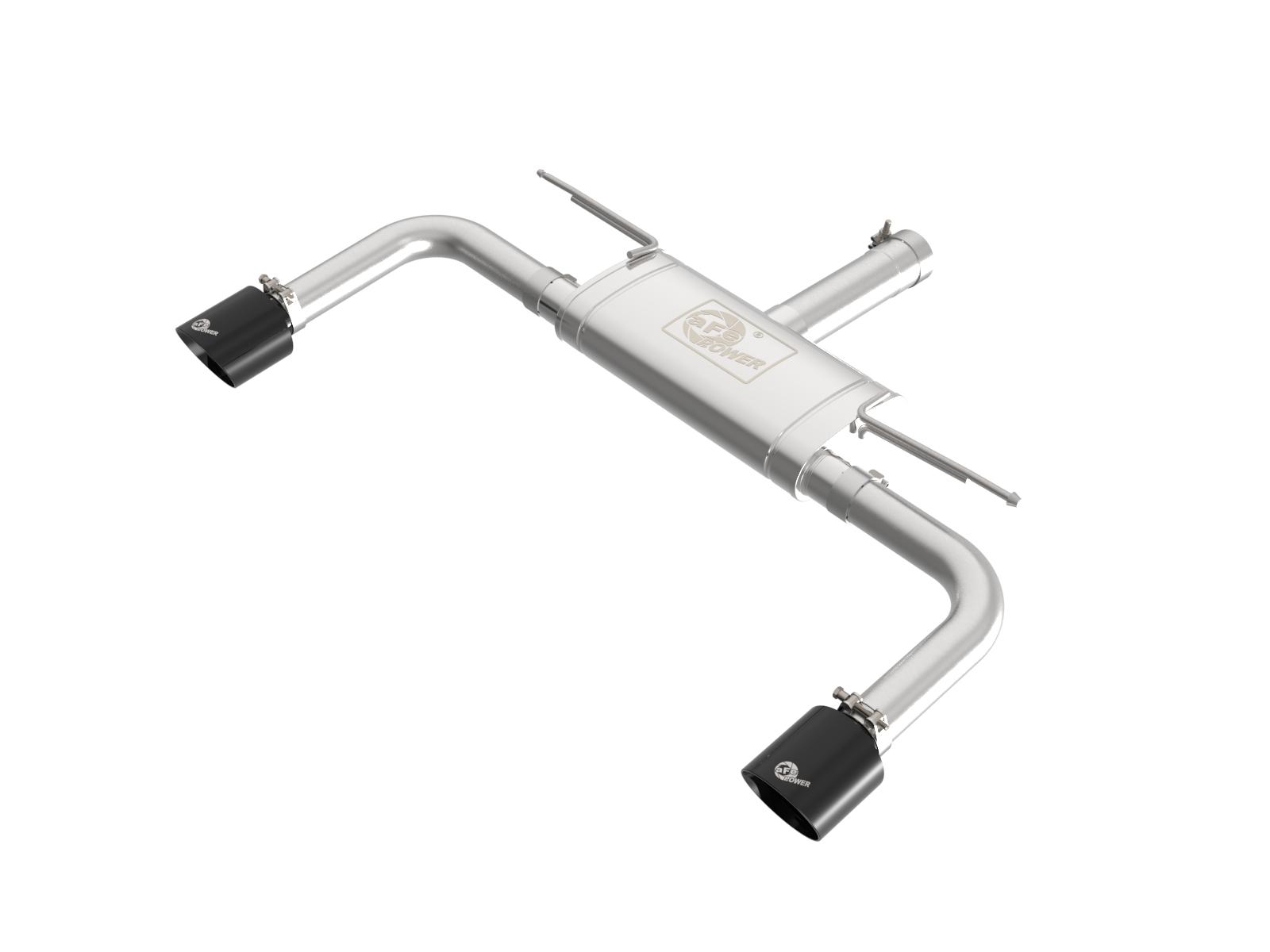AFE MACH Force-Xp 3 IN to 2-1/2 IN Stainless Steel Axle-Back Exhaust System Black (2021-2024 228i Gran Coupe) - 49-36355-B