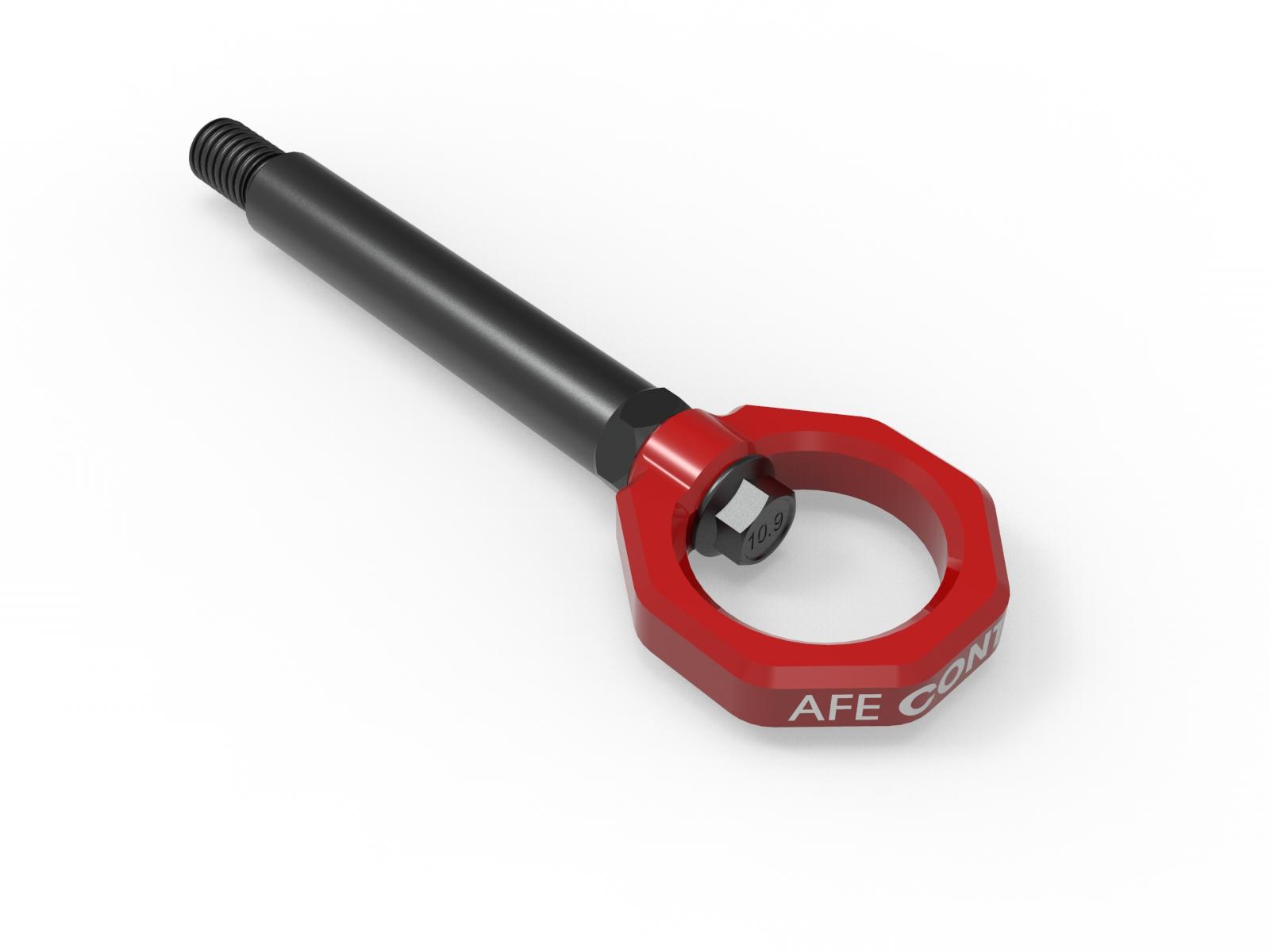 AFE aFe CONTROL Front/Rear Tow Hook Red (2023-2025 M2) - 450-502004-R
