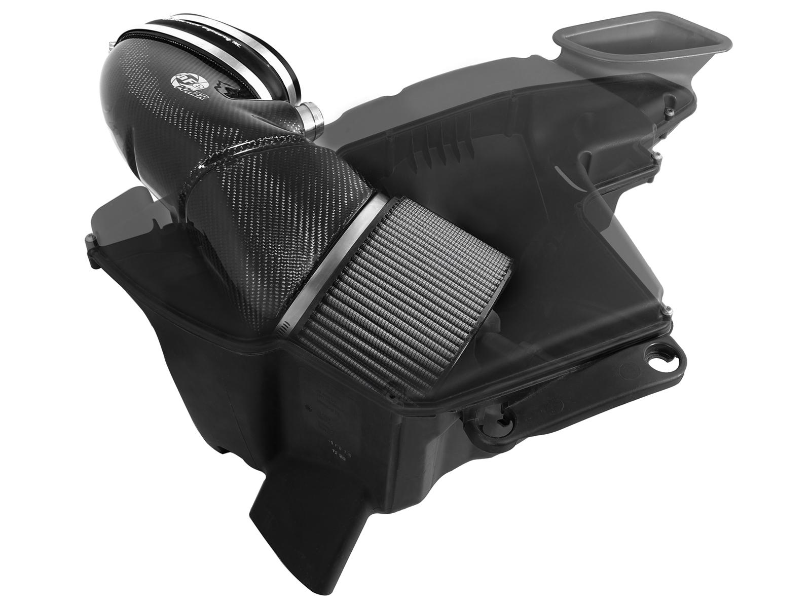 AFE Black Series Stage-2 Carbon Fiber Cold Air Intake System w/ Pro DRY S Media (2008-2013 M3) - 51-31662-C