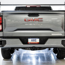 AWE 0FG Catback Split Rear Exit Exhaust for 4th Gen Silverado/Sierra 1500 5.3L (Flat Bumper) - Dual Diamond Black Tips - 3015-33206