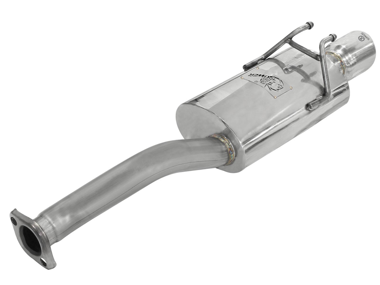 AFE Takeda 2-1/2in 304 Stainless Steel Axle-Back Exhaust System (2006-2011 Civic) - 49-36606