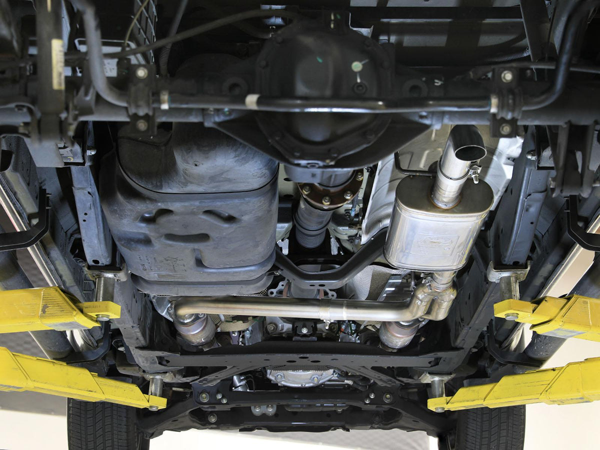 AFE ROCK BASHER 2-1/2 IN 409 Stainless Steel Cat-Back Hi-Tuck Exhaust System (2022-2026 Frontier) - 49-46141