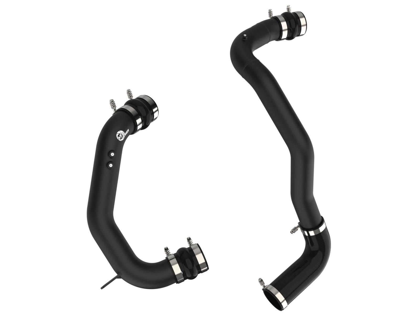 AFE BladeRunner Aluminum Charge Pipe Kit Black (2008-2010 F-250 Super Duty, F-350 Super Duty) - 46-20074-B