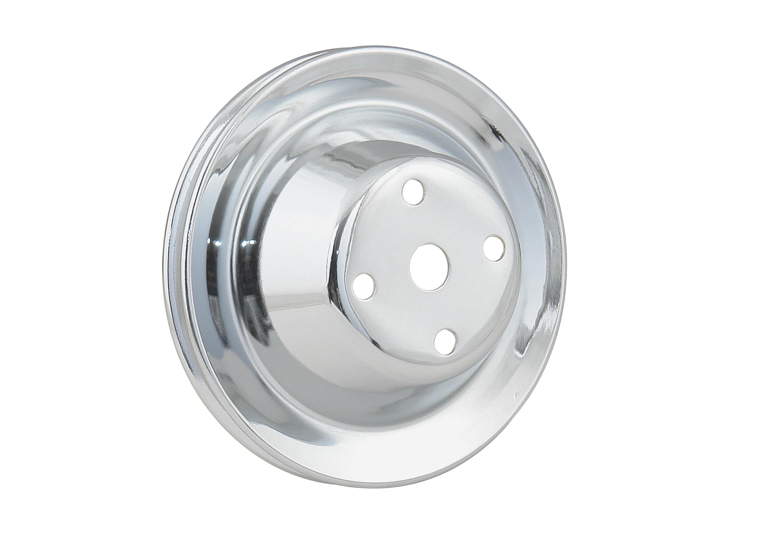 Mr. Gasket Water Pump Pulley - Chrome - Single Groove.  - 4974