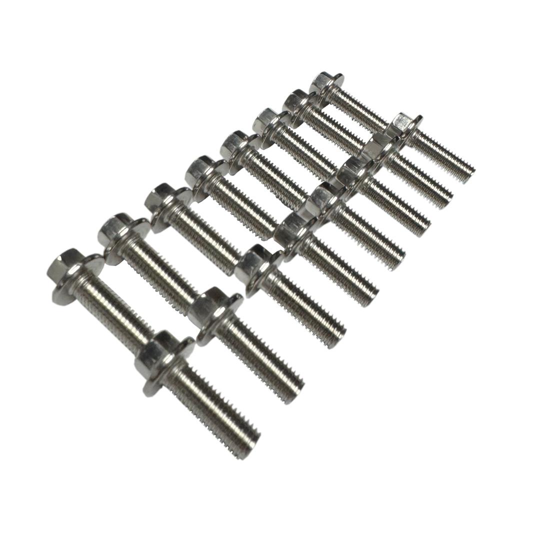 Kooks Stage 8 Header Bolt Kit - 16) M8 - 1.25 x 25mm Bolts and Locking Hardware. - BK111