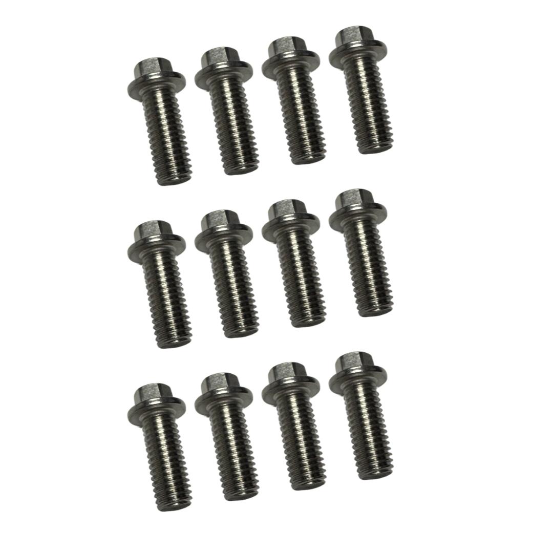 Kooks Stage 8 Header Bolt Kit - 16) M8 - 1.25 x 25mm Bolts and Locking Hardware - BK112