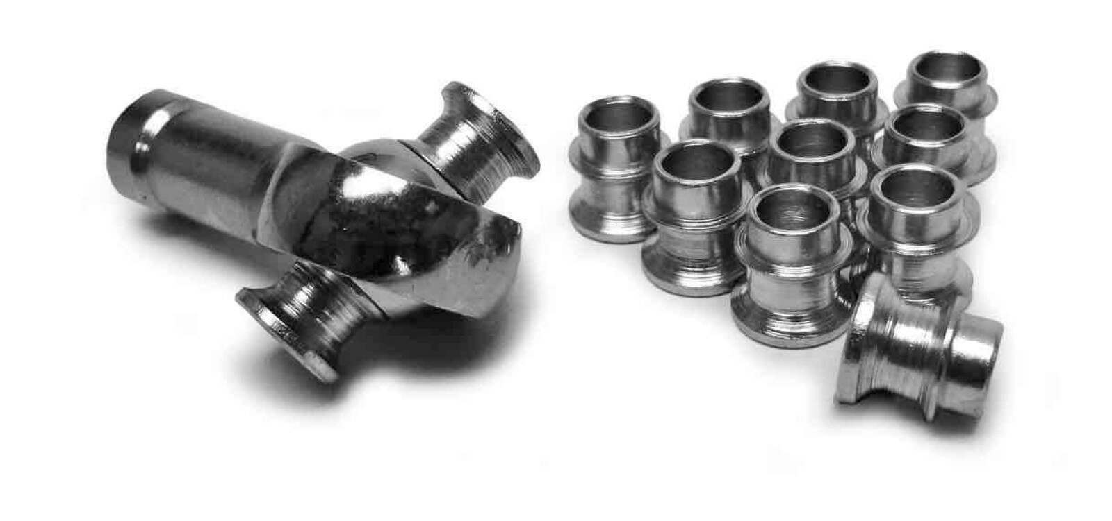Steinjager For 10mm Rod Ends Straight Style Rod End Misalignment Inserts Yields 8mm Bore Plated Steel 10 Pack - J0014199