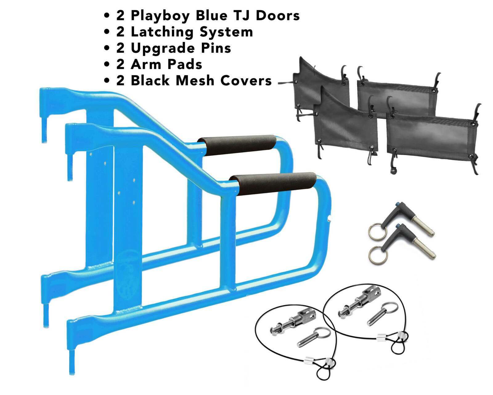 Steinjager Doors Wrangler TJ 1997-2006 Trail, Tubular Style Playboy Blue - J0043841