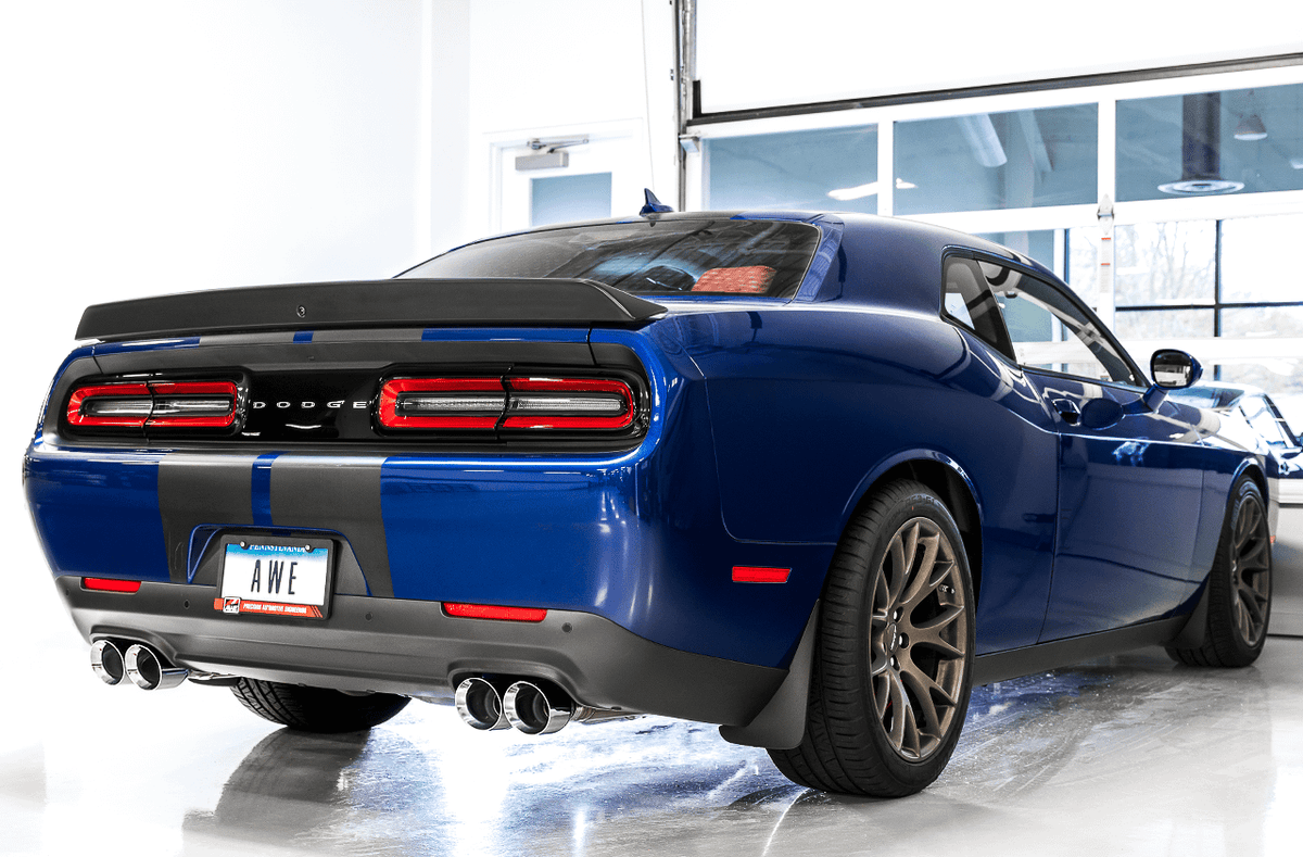 AWE Touring Edition Exhaust - Non-Resonated - Chrome Silver Quad Tips (2015-2020 Dodge Challenger 5.7L) - 3020-42076