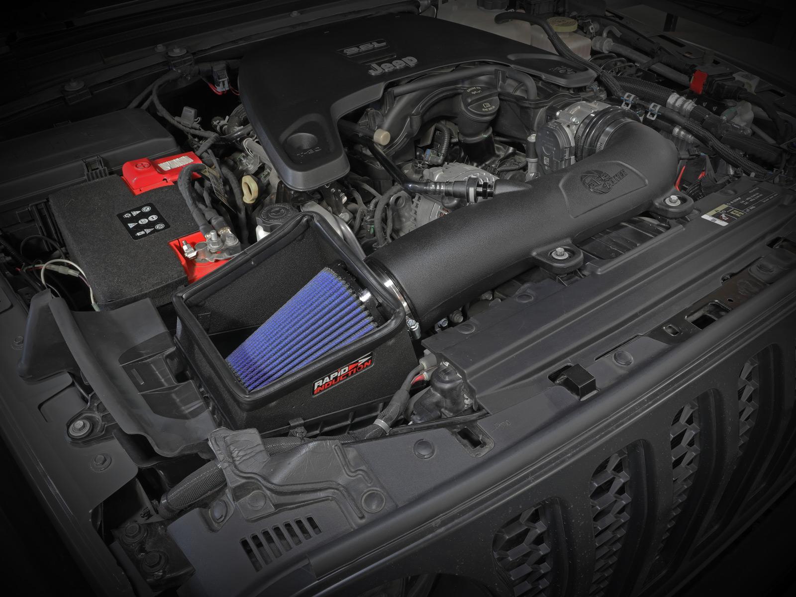 AFE Rapid Induction Cold Air Intake System w/ Pro 5R Filter (Jeep Wrangler (JL)/Gladiator (JT) 18-21 V6-3.6L) - 52-10008R