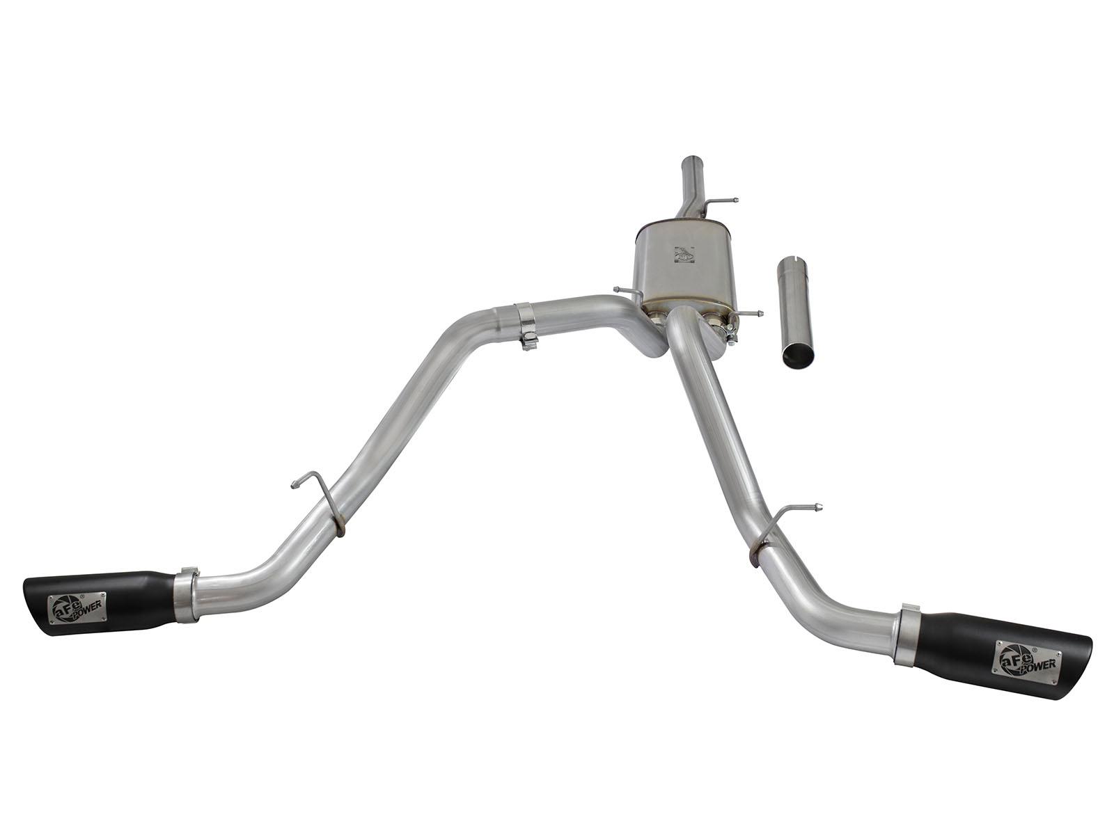 AFE MACH Force-Xp 3 IN 409 Stainless Steel Cat-Back Exhaust System w/Dual Black Tip - 49-44071-B
