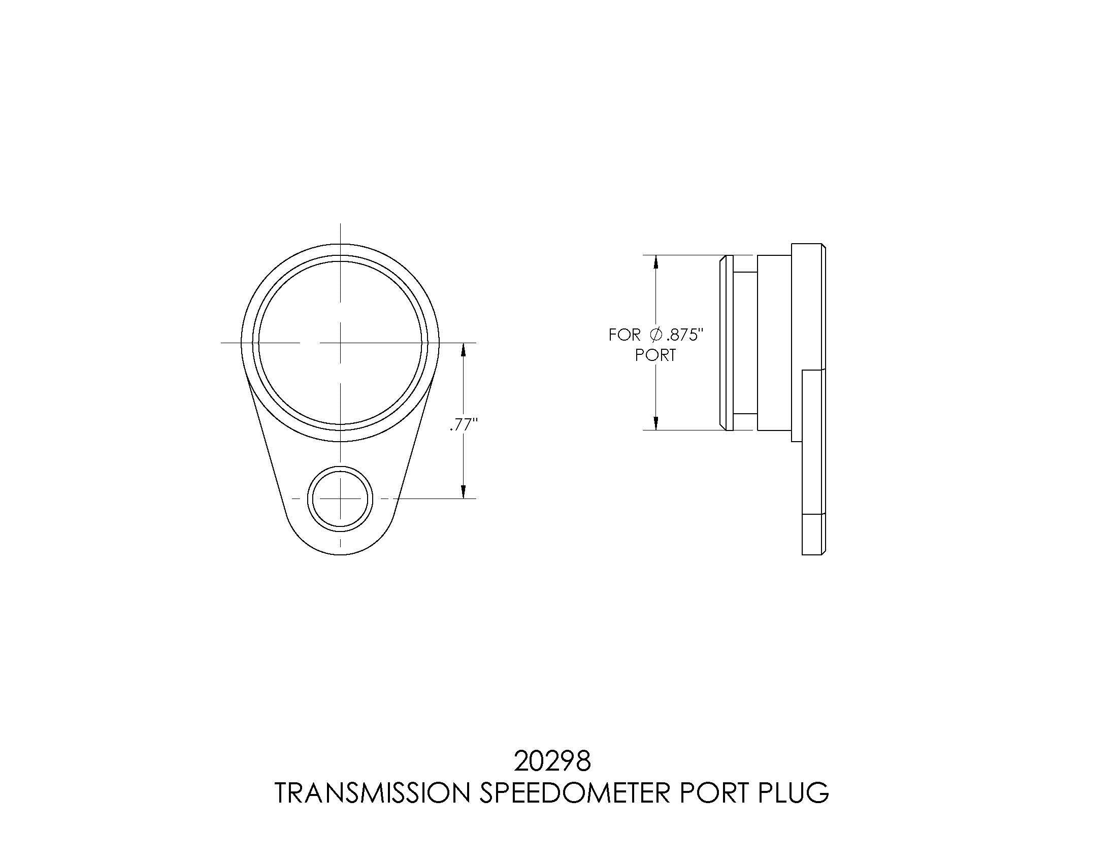 TRANSMISSION SPEEDO PORT PLUG - 20298