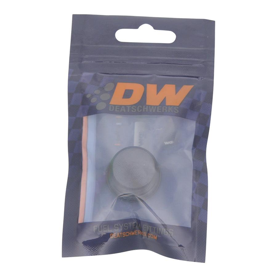 DeatschWerks 8AN ORB Male Plug, Low Profile Internal Allen/Hex (Incl O-Ring) Anodized Matte Black - 6-02-0718-B