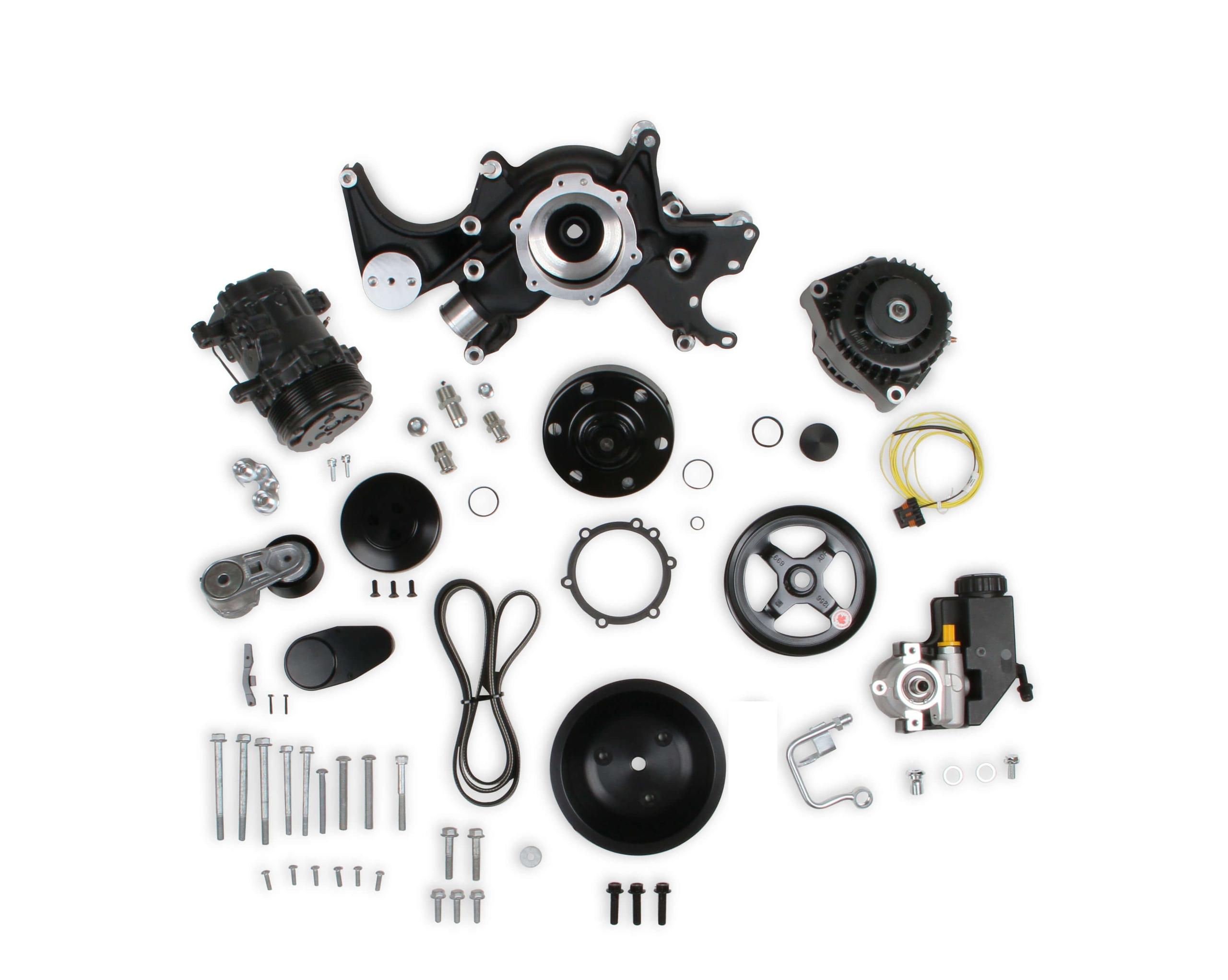 Holley Small Block Chevy Mid-Mount Complete Accessory System.  - 20-240BK