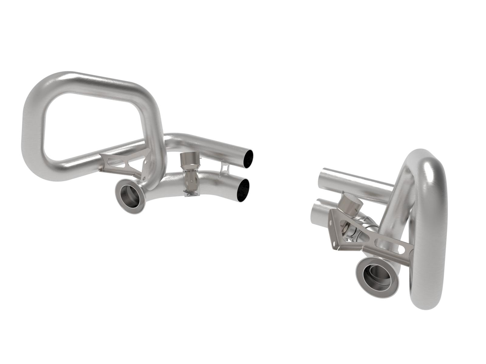 aFe MACH Force-XP 304 Stainless Steel Primary Muffler Delete Pipe (2014-2019 Porsche 911 GT3) - 49C36441