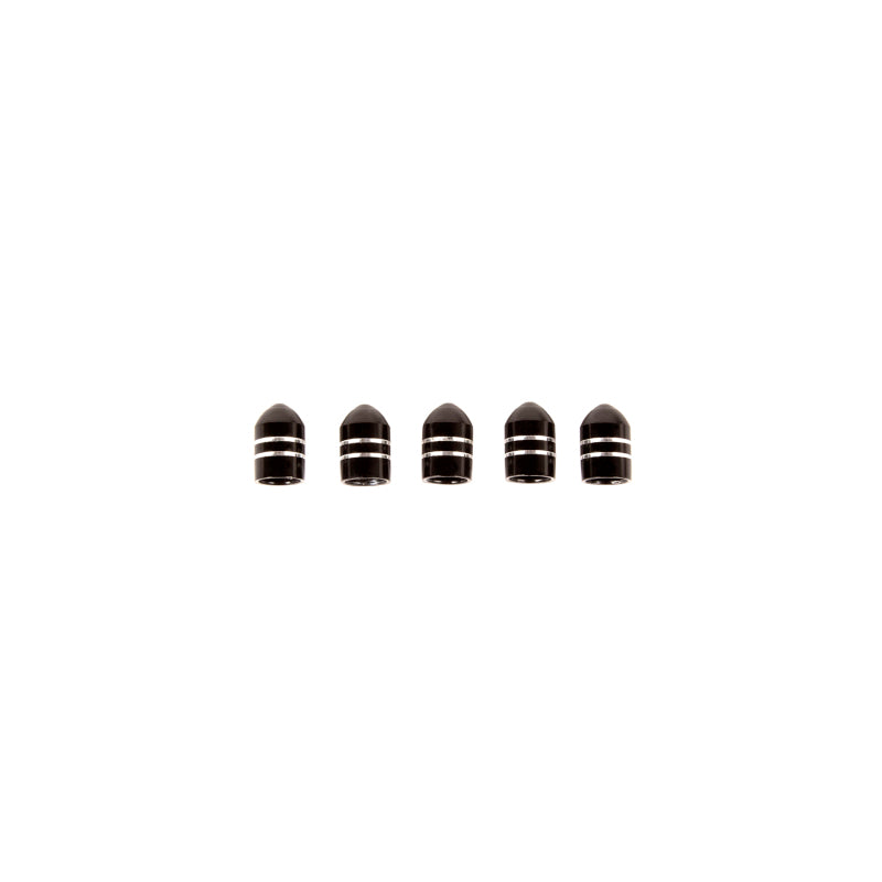 Rugged Ridge Tire Valve Stem Cap 5 Piece Aluminum Black - 16715.26
