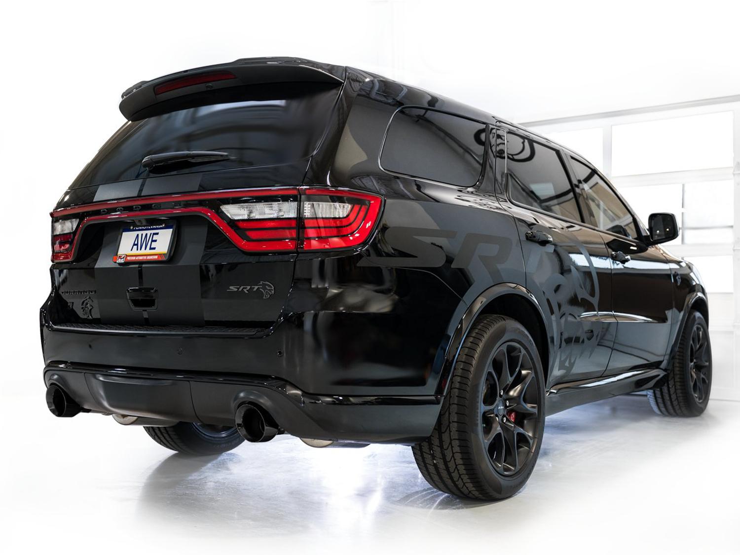 AWE Touring Edition Exhaust - Diamond Black Tips (2018-2023 Dodge Durango 6.4L / 6.2L SC) - 3015-33952
