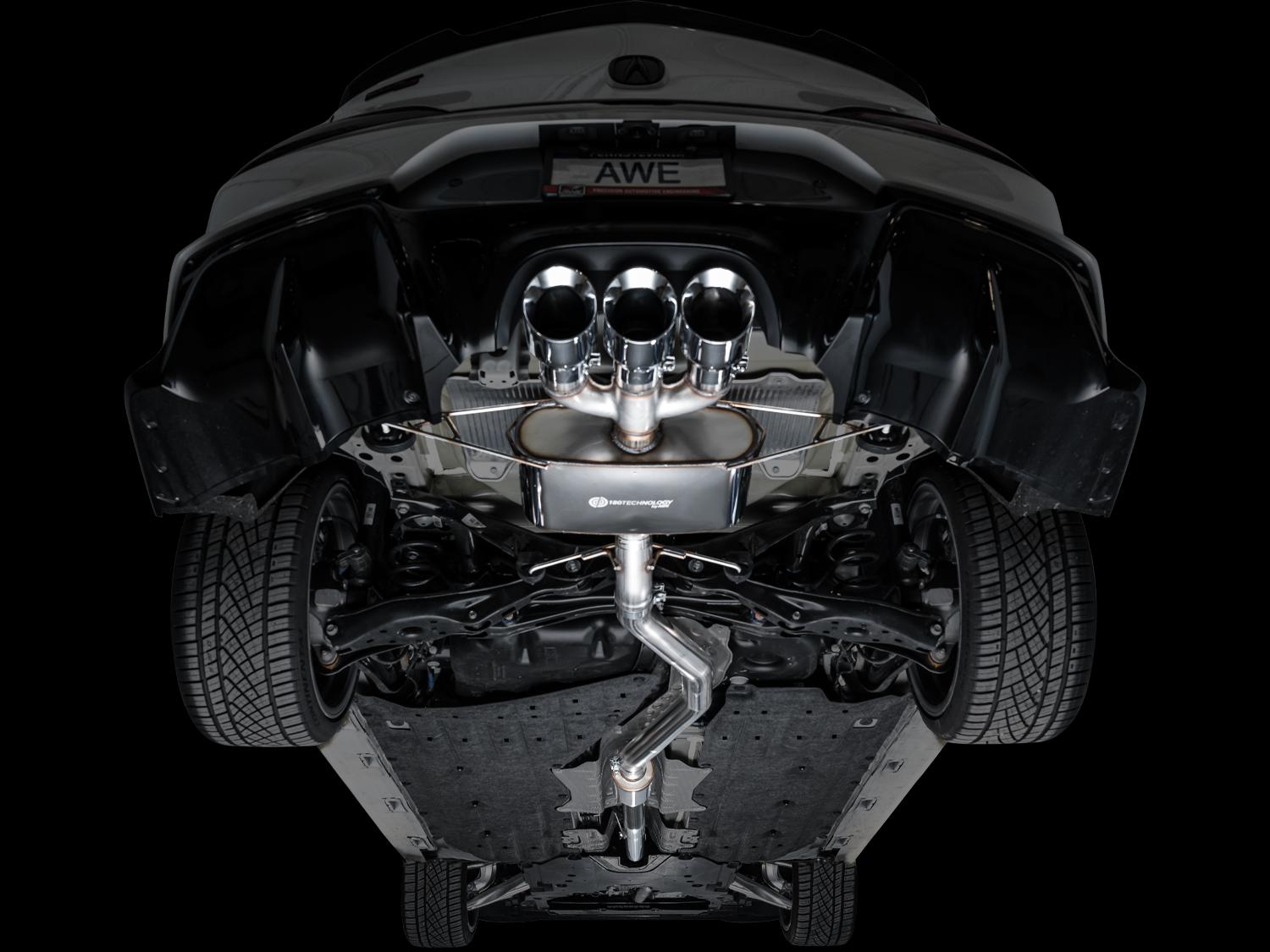 AWE Touring Edition Exhaust for DE5 Integra Type-S - Triple Chrome Silver Tips - 3015-52335