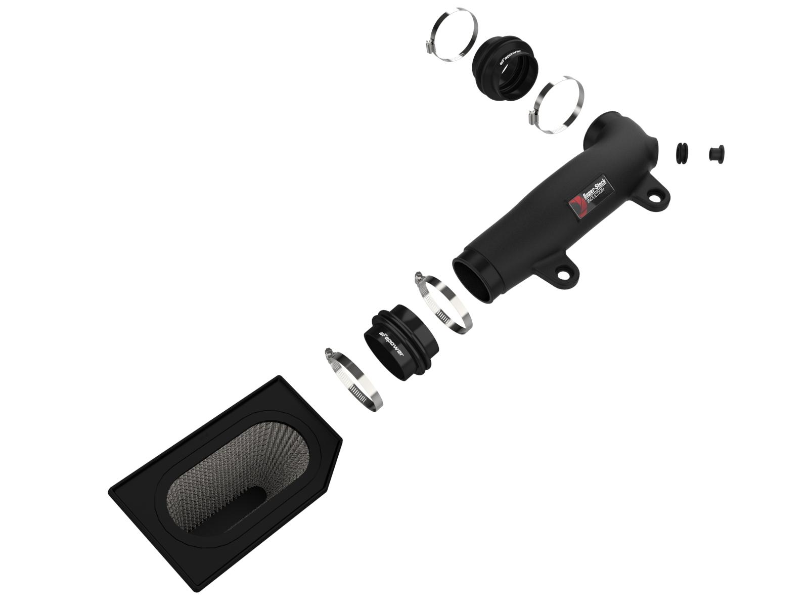 AFE Super Stock Induction System w/ Pro DRY S Media (2018-2021 Wrangler, Wrangler) - 55-10010D