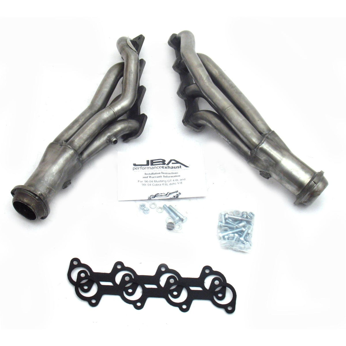 JBA 96-04 Mustang GT 1 5/8" Bare Stainless Steel Mid-length Headers