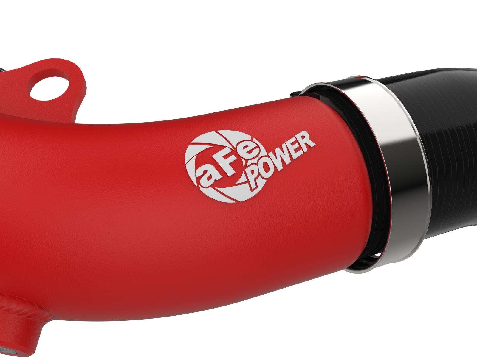 AFE BladeRunner 2-1/2 IN Aluminum Hot Charge Pipe Red (2024-2025 Wrangler) - 46-20778-R