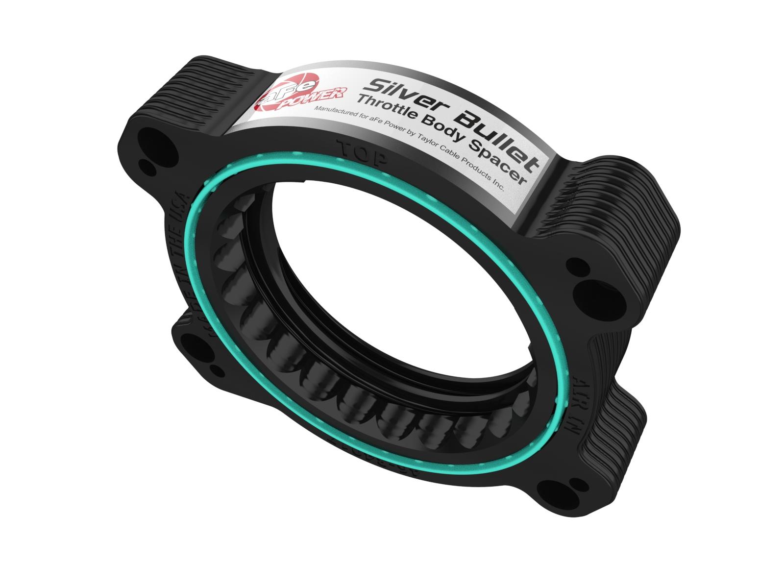 AFE Silver Bullet Throttle Body Spacer Kit Black (Chevrolet Corvette (C8) 2020 V8-6.2L This item will only work with the factory air intake system.) - 46-34017B