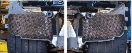 Corsa Pair of black aluminum exhaust cavity rear wheel self-adhesive heat wrap (2020-2026 Corvette C8) - AC010