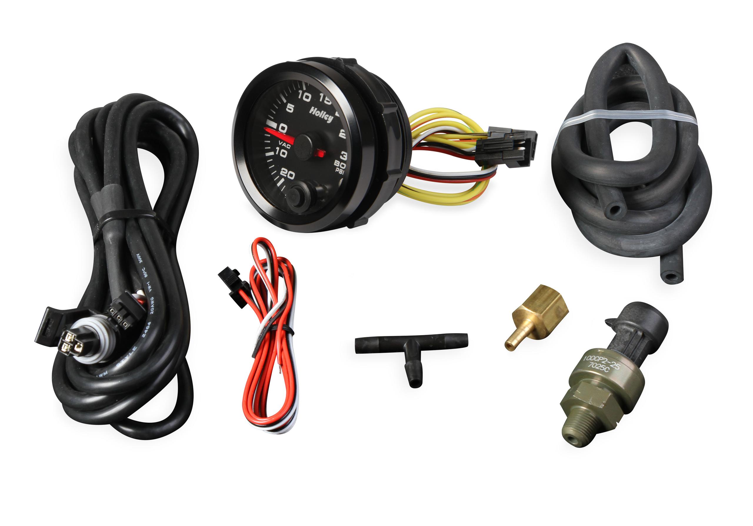 Holley Analog Style Boost/Vacuum Gauge.  - 26-606