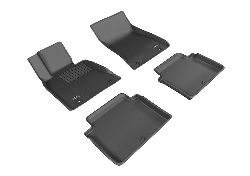 3D MAXpider 2017-2020 Genesis G80 Kagu 1st & 2nd Row Floormats - Black