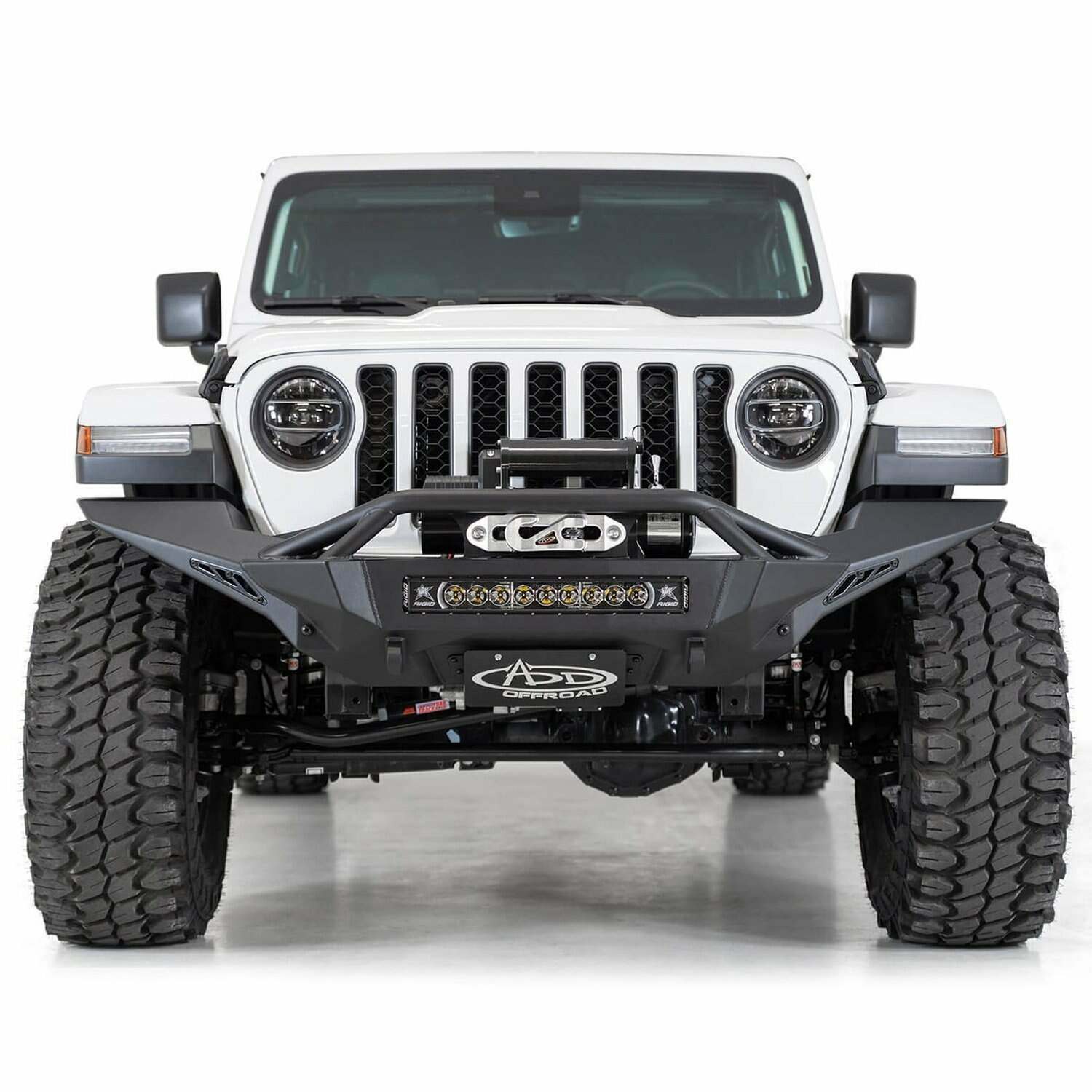 Addictive Desert Designs 2007-2025 Jeep JL JLU JT Wrangler , Gladiator Stealth Fighter Front Bumper License Plate Bracket - AC96154701NA