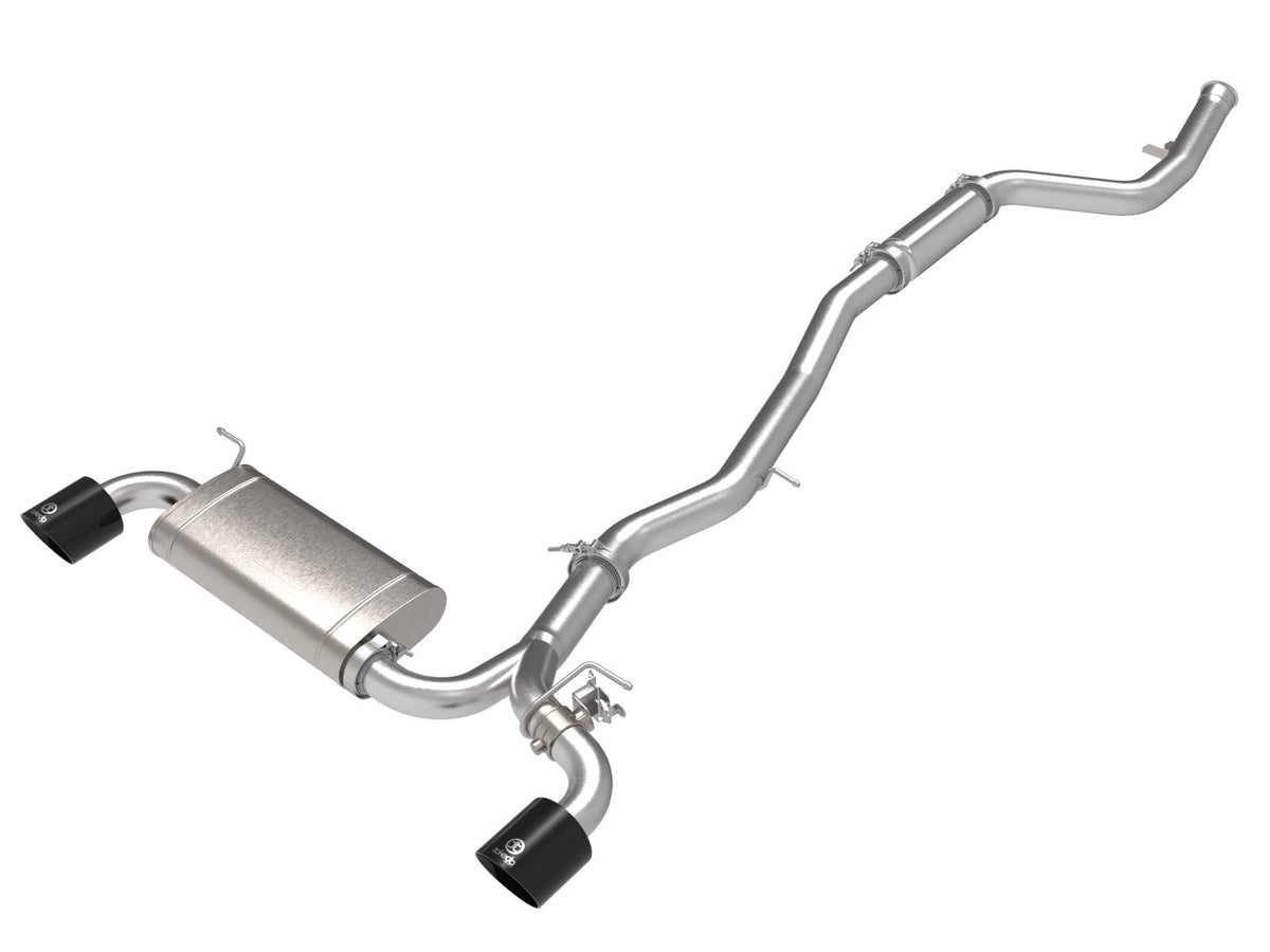 AFE Takeda Cat-Back Exhaust System w/ Dual Rear Exit Black Tip (2021-2021 GR Supra) - 49-36050-B