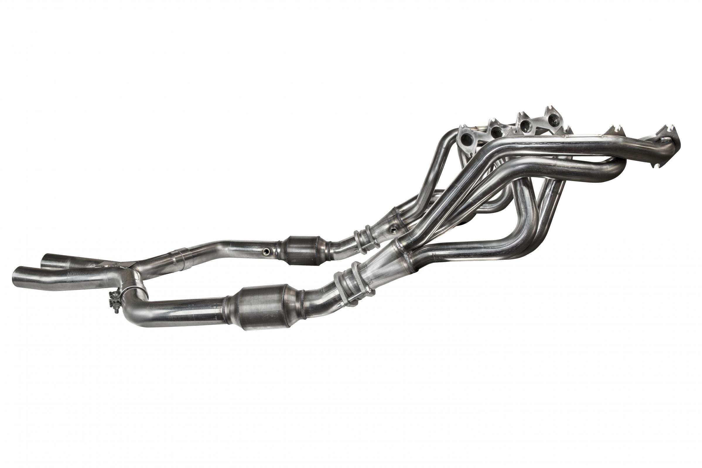 KOOKS 2005-2010 Mustang GT 4.6L 3V Manual 1 5/8 x 2 1/2 Inch Stainless Steel Long Tube Headers & 2 1/2 x 2 1/2 Inch OEM Catted Stainless Steel X-Pipe (2005-2010 Mustang GT) - 1131H020