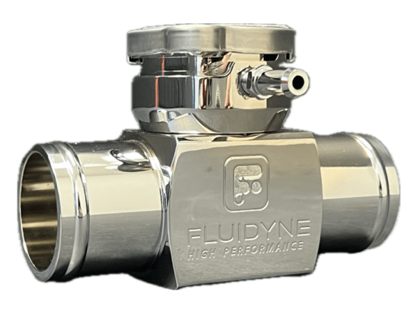 Fluidyne Remote Billet Radiator filler neck, Aluminum Billet, Chrome Plated, 5'' length, 1-3/4'' hose size, with cap - ACC.RFNCHR175