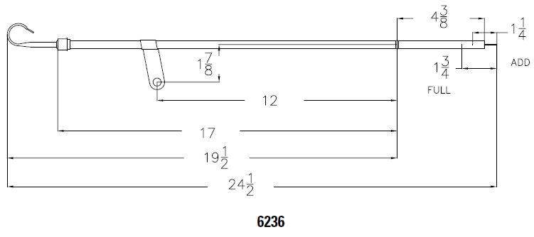 Mr. Gasket Engine Oil Dipstick &amp; Tube - Chrome.  - 6236