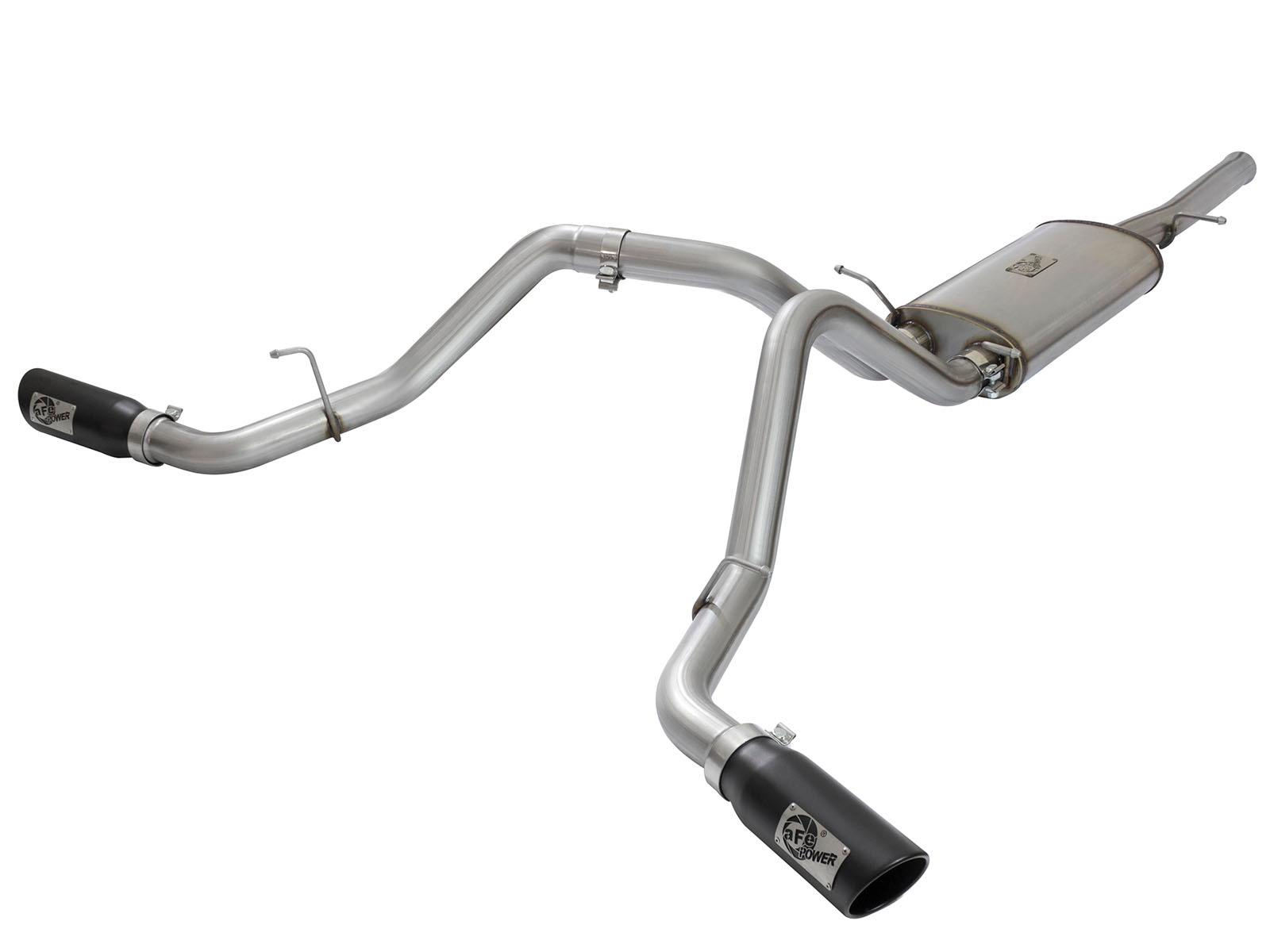 AFE MACH Force-Xp 3 IN 409 Stainless Steel Cat-Back Exhaust System w/Dual Black Tip - 49-44071-B