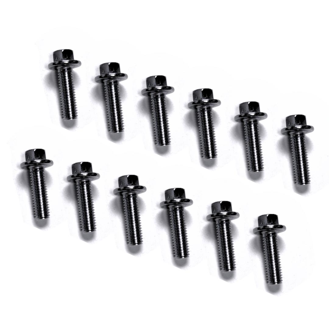 Kooks Stage 8 Header Bolt Kit - 12) M8 - 1.25 x 25mm Bolts and Locking Hardware. - BK110