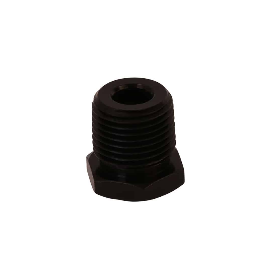 Aeromotive Fitting, Reducer Bushing, Gauge or Sensor Adapter, 3/8-NPT Male to 1/8"-NPT Female - 15728