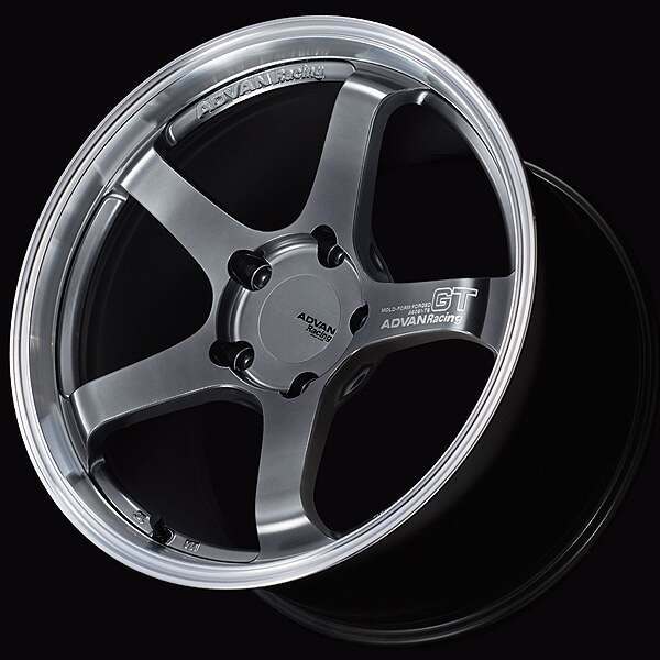 ADVAN RACING GT for PORSCHE 19X9.0 +55 5-130 MACHINING & HYPER PLATINUM BLACK - YAQ9I55PMPB