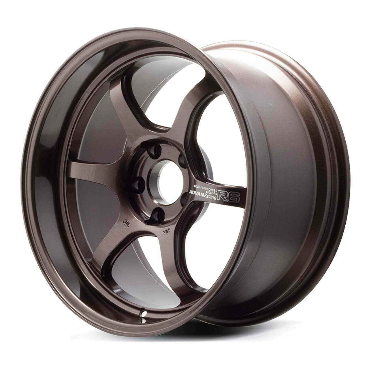Advan R6 18x8.5 +37 5-114.3 Racing Copper Bronze Wheel - YA68H37ECB