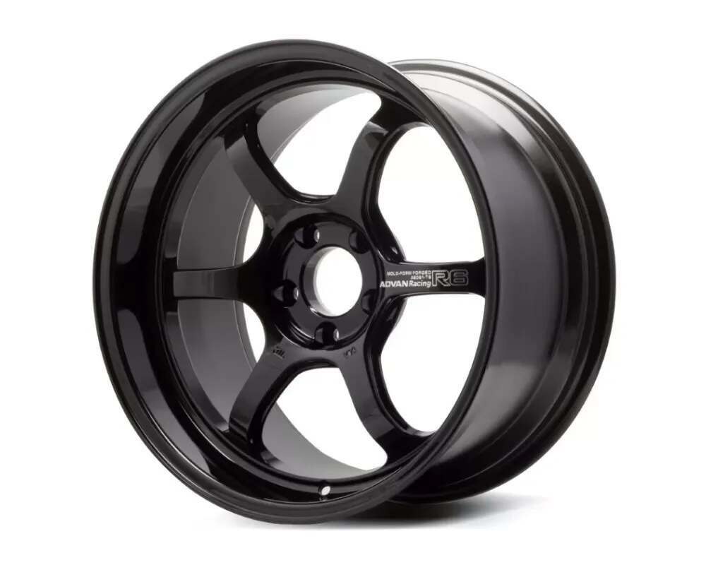 Advan R6 18x7.5 +44 5-100 Racing Titanium Black Wheel - YA68F44DTB