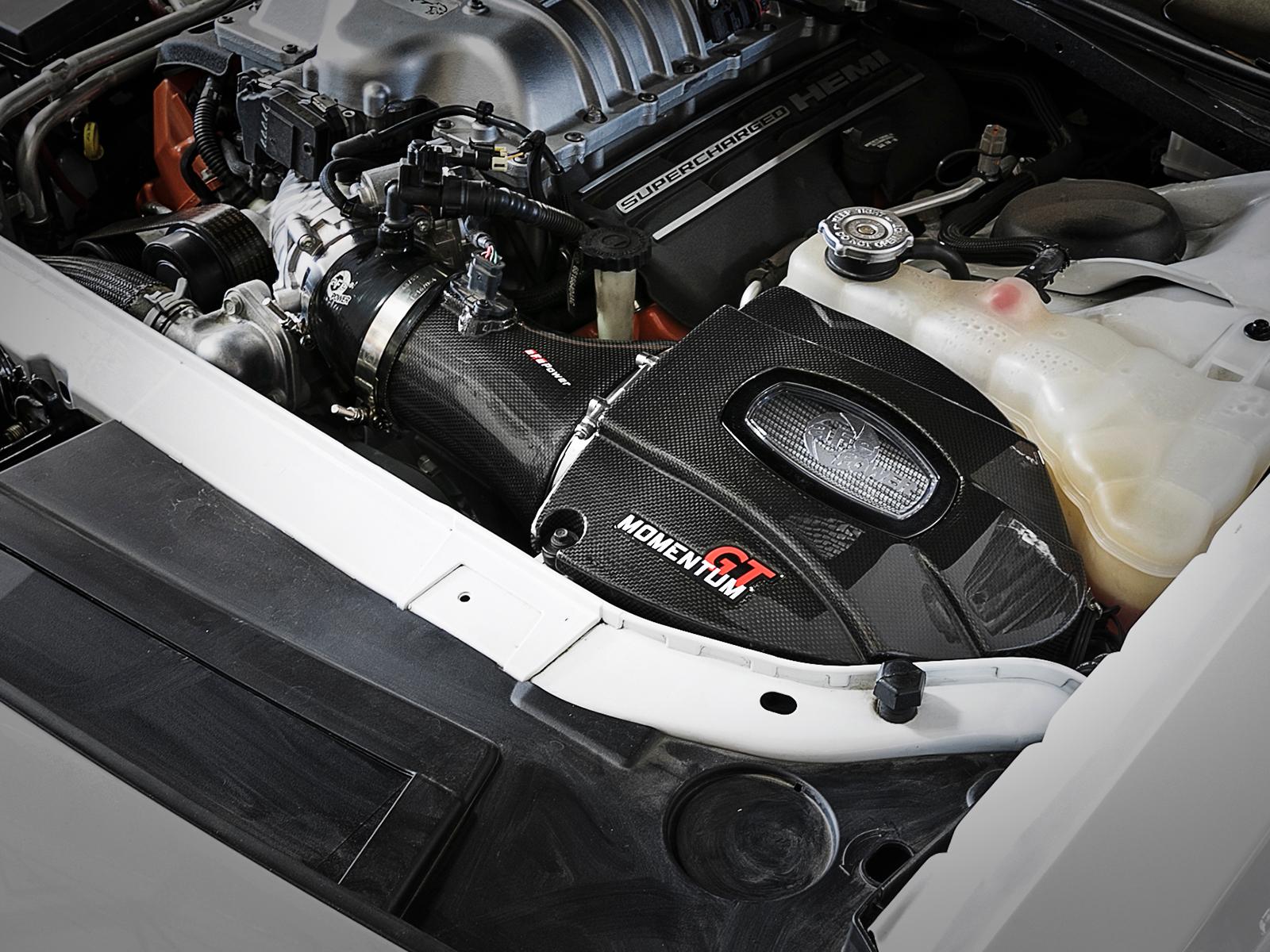 AFE Black Series Carbon Fiber Cold Air Intake System w/ Pro 5R & Pro DRY S Filters (2015-2016 Challenger, Charger) - 52-72204-CF