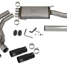 AFE Rebel Series 3 IN to 2-1/2 IN 409 Stainless Steel Cat-Back Exhaust w/Black Tip (2004-2008 F-150) - 49-43079-B