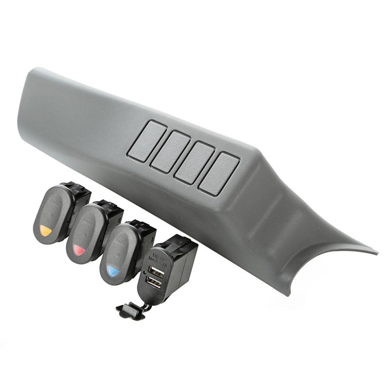 Rugged Ridge Switch Pod Kit A-Pillar 3 Switch Dual Usb Connector; 07-10 Wrangler - 17235.88