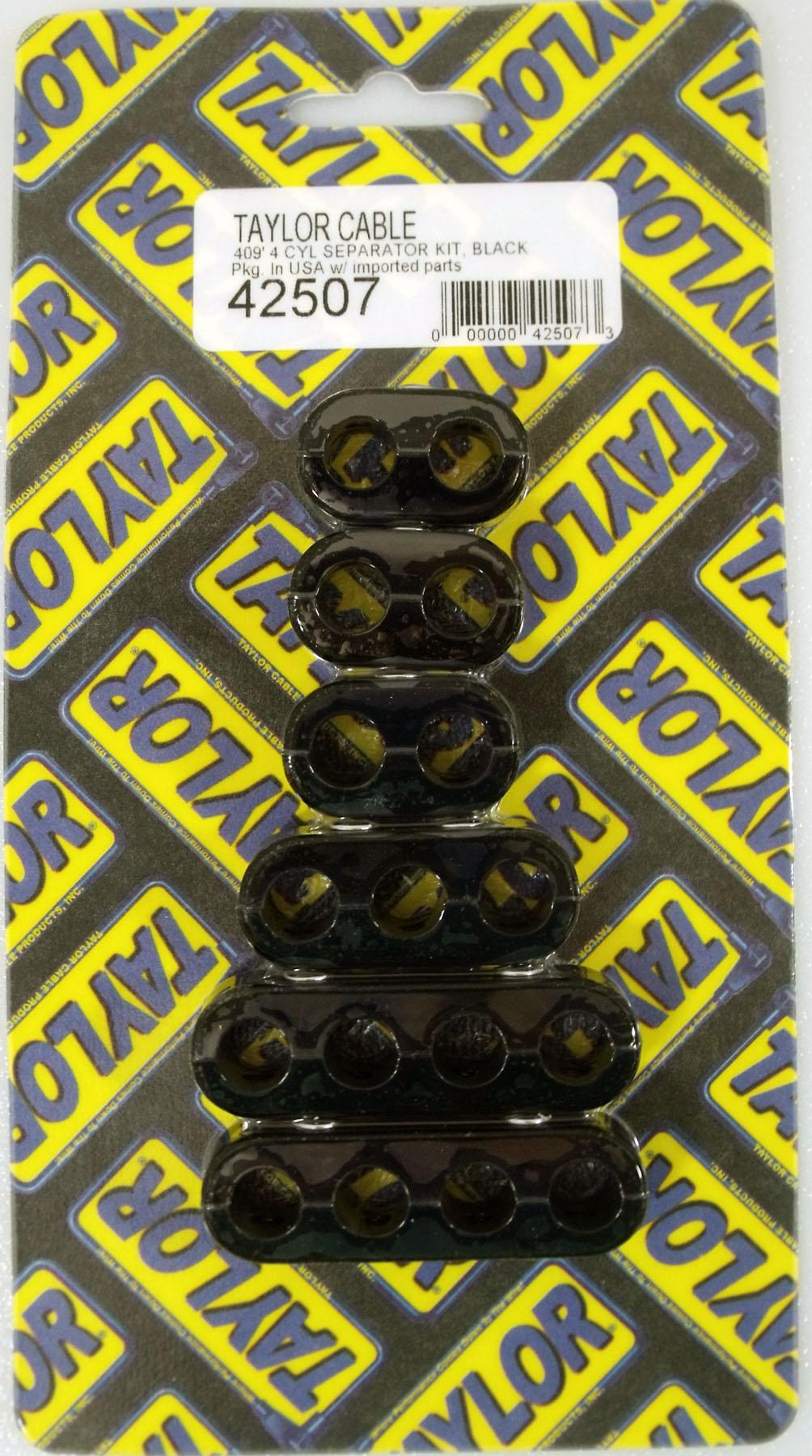 TAYLOR CABLE 10.4 4 cyl Vertical Wire Loom Kit black - 42507