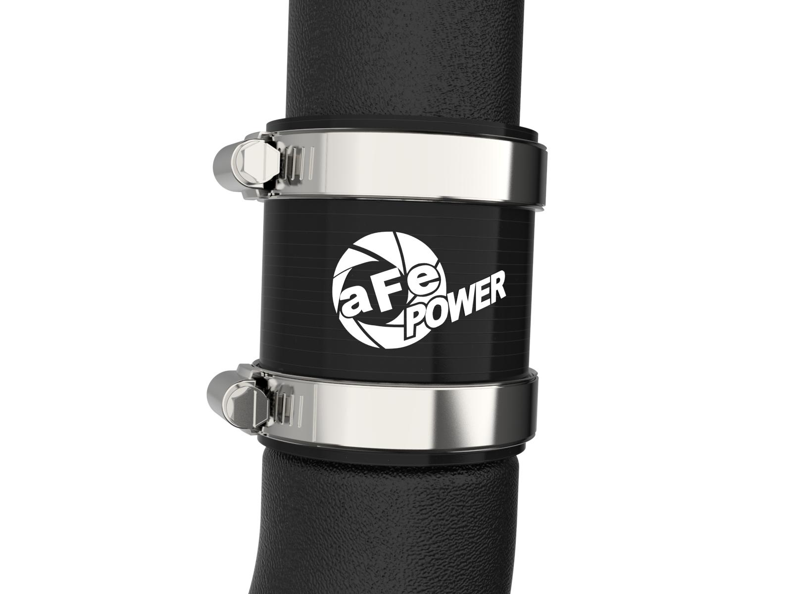 AFE BladeRunner 2-1/4 IN to 2-1/2 IN Aluminum Hot Charge Pipe Black (2019-2022 Veloster N) - 46-20768-B